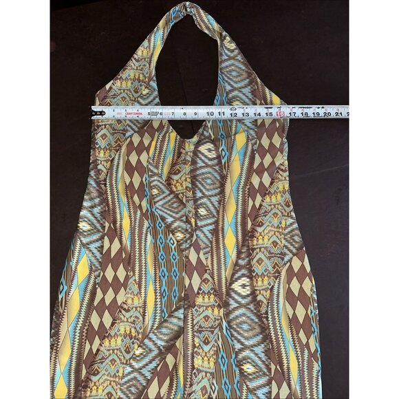 Oh My Bod Halter Dress One Size Multicolor Geometric Pattern - Picture 5 of 6